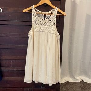 EUC Altar’d State Ivory Boho crochet summer dress